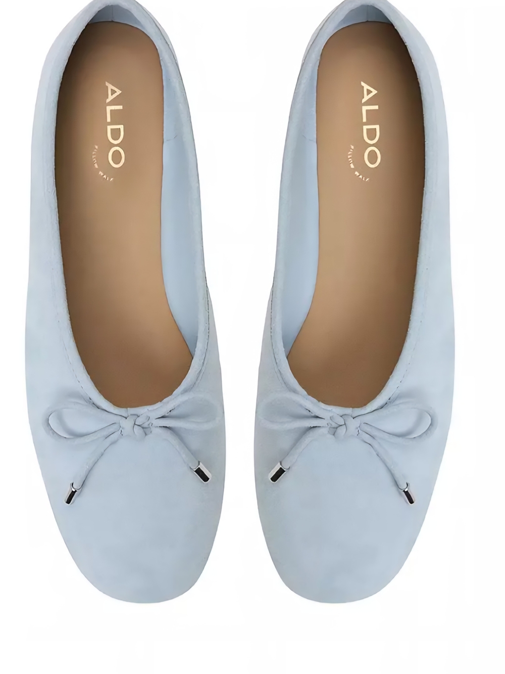 ALDO Light Blue Suede Bow Ballet Flats